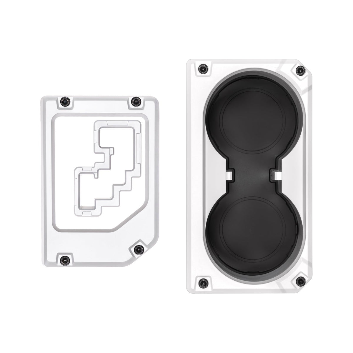 V2 Oversize Cup Holder + Shifter/Shift Gate Trim Rings (2014-2021 Tundra) - WHITE