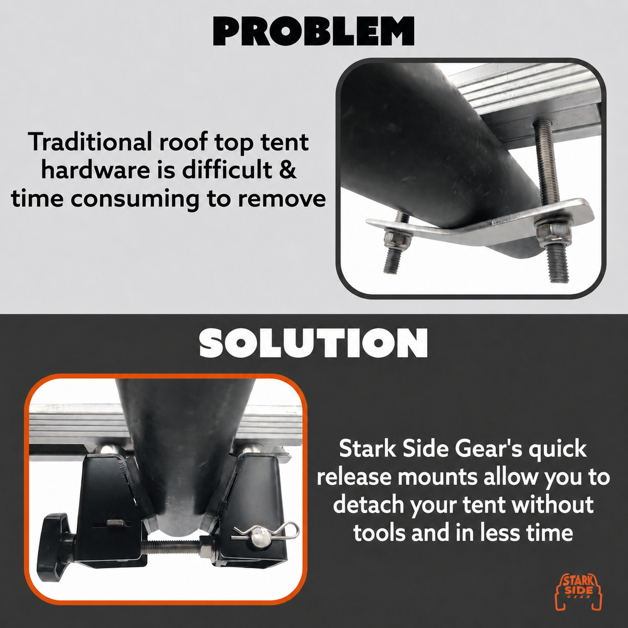 The Slipstream - Quick Release Tent Mounts