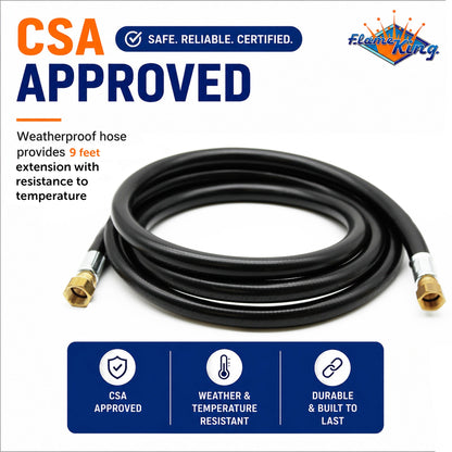 Flame King Thermo Rubber RV Slide Out Hose Assembly, 106 Inch, 3/8 Inch ID, Female to Female, 106 inches
