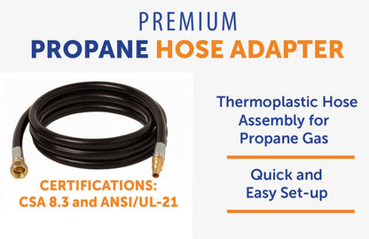 Flame King RV, Van, Trailer Low Pressure Quick Connect 72 Inch, 3/8 Inch ID Female SAE Gas Flare Fitting