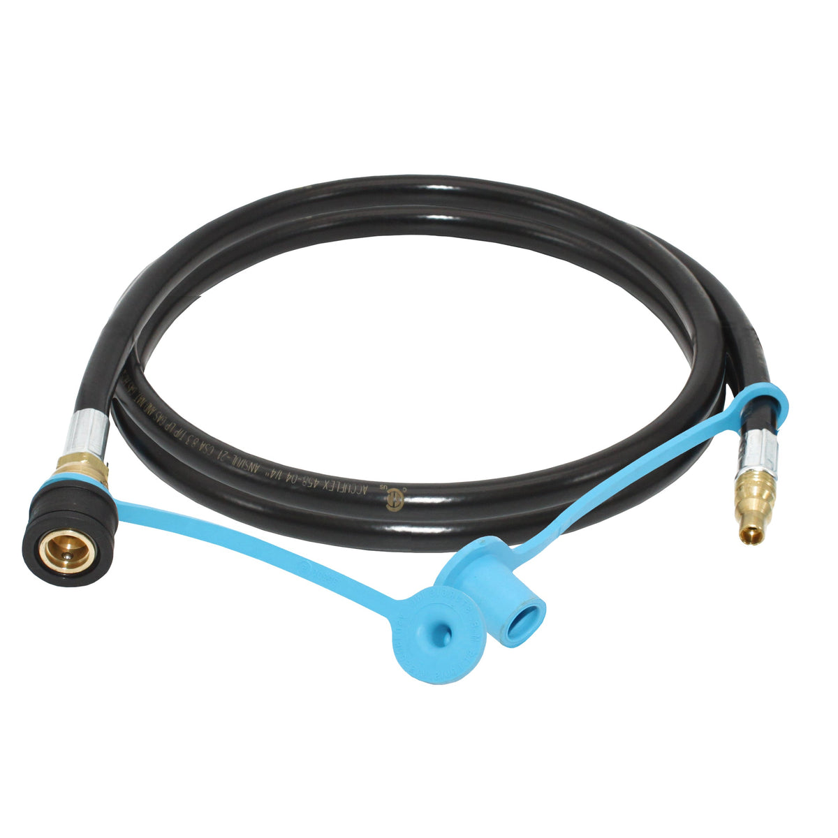 Flame King RV, Van, Trailer, Dual Quick Connect Hose, LP Gas Only, 72 Inch, 1/4 Inch