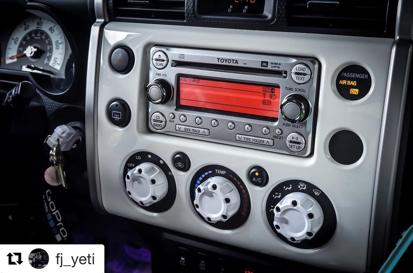 Climate Knobs (FJ Cruiser) - ARMY GREEN