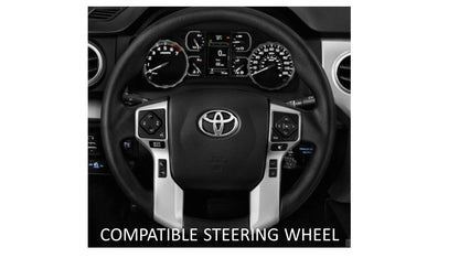 Steering Wheel Emblem Overlay (Select Toyota Models) - WHITE - AJT DESIGN