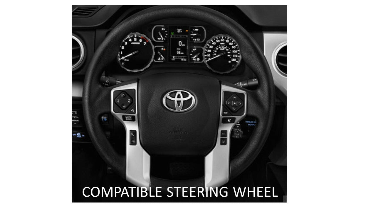 Steering Wheel Emblem Overlay (Select Toyota Models) - CEMENT - BLANK