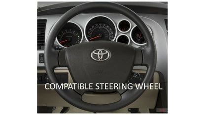Steering Wheel Emblem Overlay (Select Toyota Models) - WHITE - AJT DESIGN