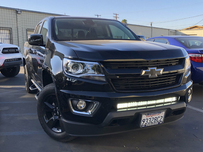 32" Lower Bumper Hidden LED Light Bar Brackets Kit For 2014-2022 Chevy Colorado