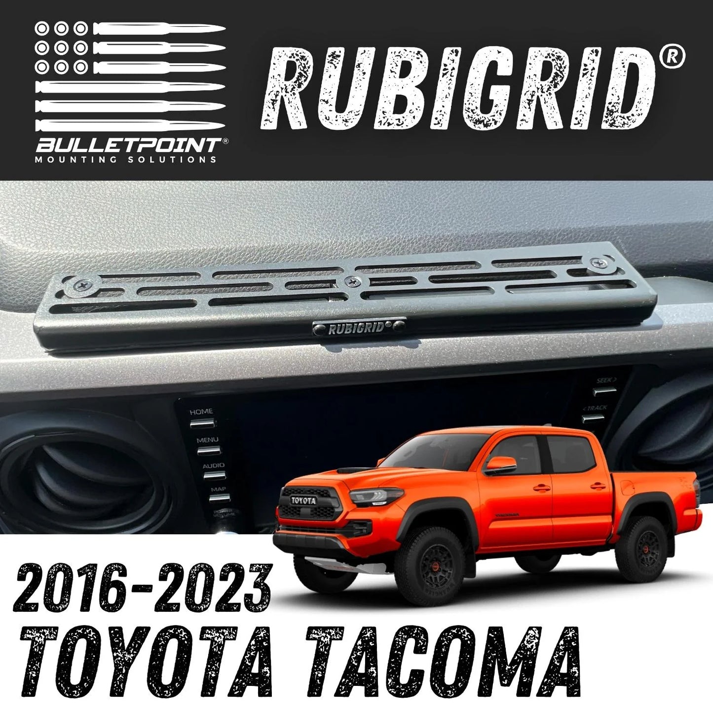 RubiGrid® 2016-2023 Toyota Tacoma Dash Mount Phone + Device Holder