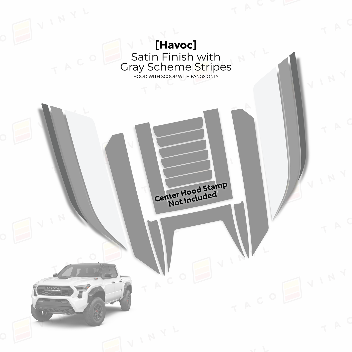 2024+ Tacoma Havoc Hood Scoop Stamp (W/ Fangs only)