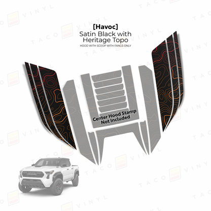 2024+ Tacoma Havoc Hood Scoop Stamp (W/ Fangs only)