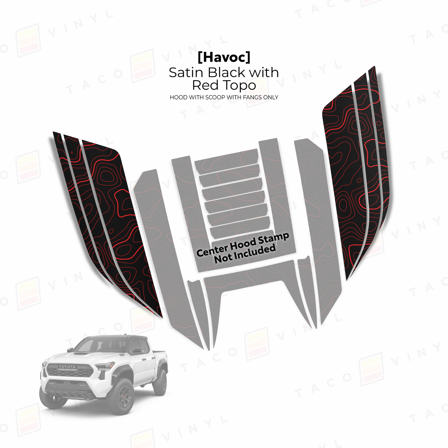 2024+ Tacoma Havoc Hood Scoop Stamp (W/ Fangs only)