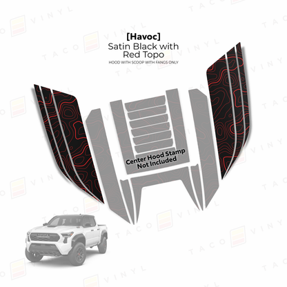 2024+ Tacoma Havoc Hood Scoop Stamp (W/ Fangs only)