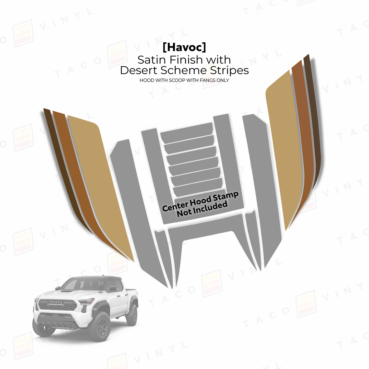 2024+ Tacoma Havoc Hood Scoop Stamp (W/ Fangs only)