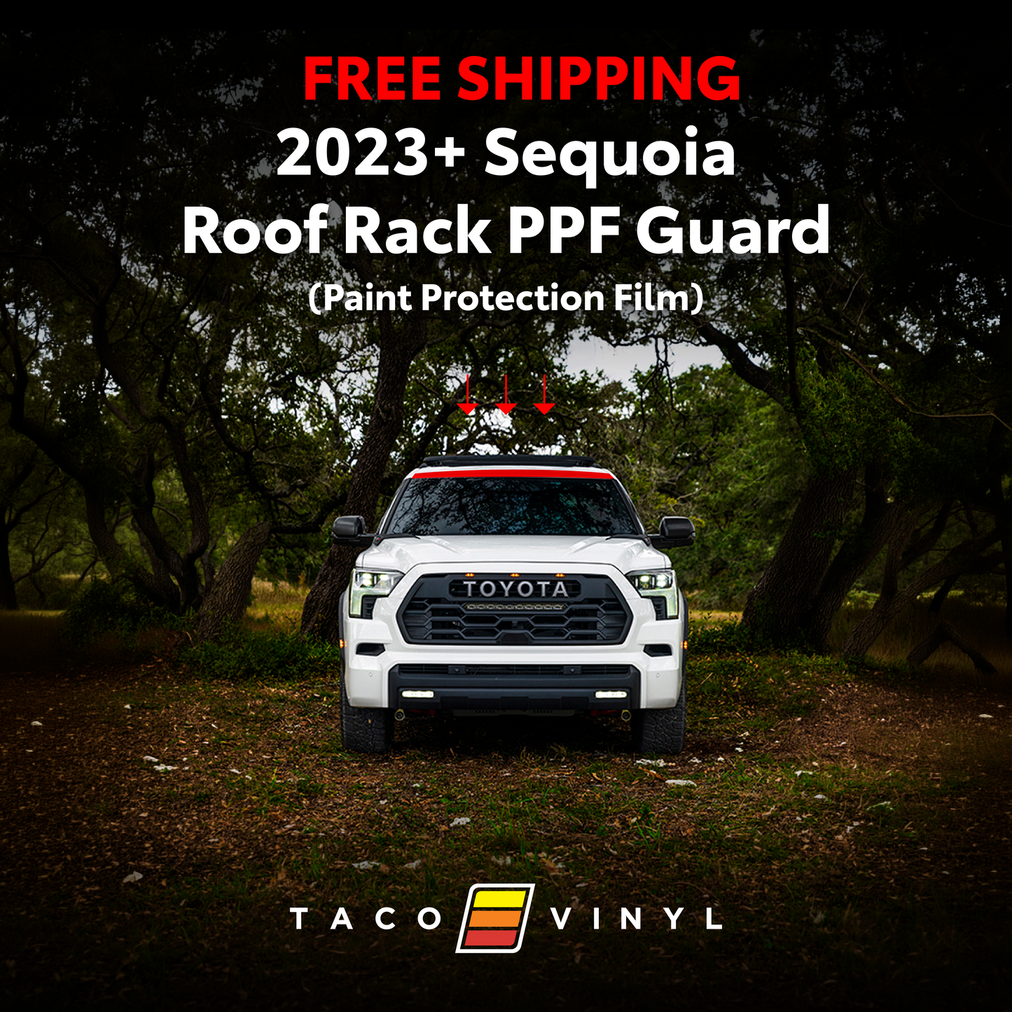 2023+ Sequoia PPF Roof Rack Guard