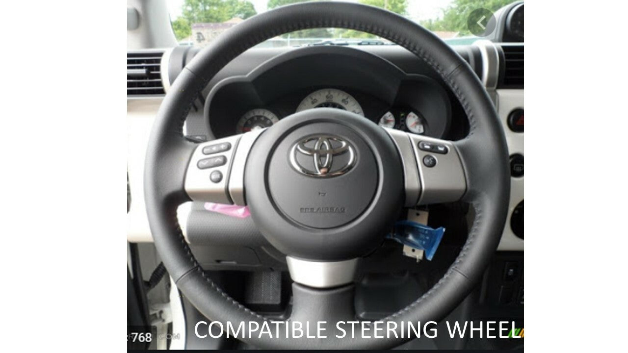 Steering Wheel Emblem Overlay (Select Toyota Models) - WHITE - AJT DESIGN