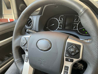 Steering Wheel Emblem Overlay (Select Toyota Models) - CEMENT - BLANK