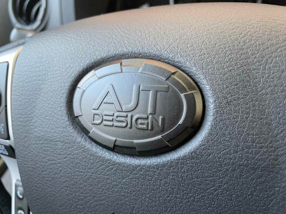 Steering Wheel Emblem Overlay (Select Toyota Models) - WHITE - AJT DESIGN