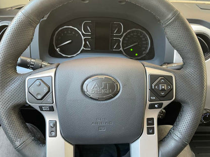 Steering Wheel Emblem Overlay (Select Toyota Models) - WHITE - AJT DESIGN