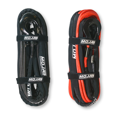 3/8'' x 85' Double Braided Winch Rope with Removeable forged winch hook