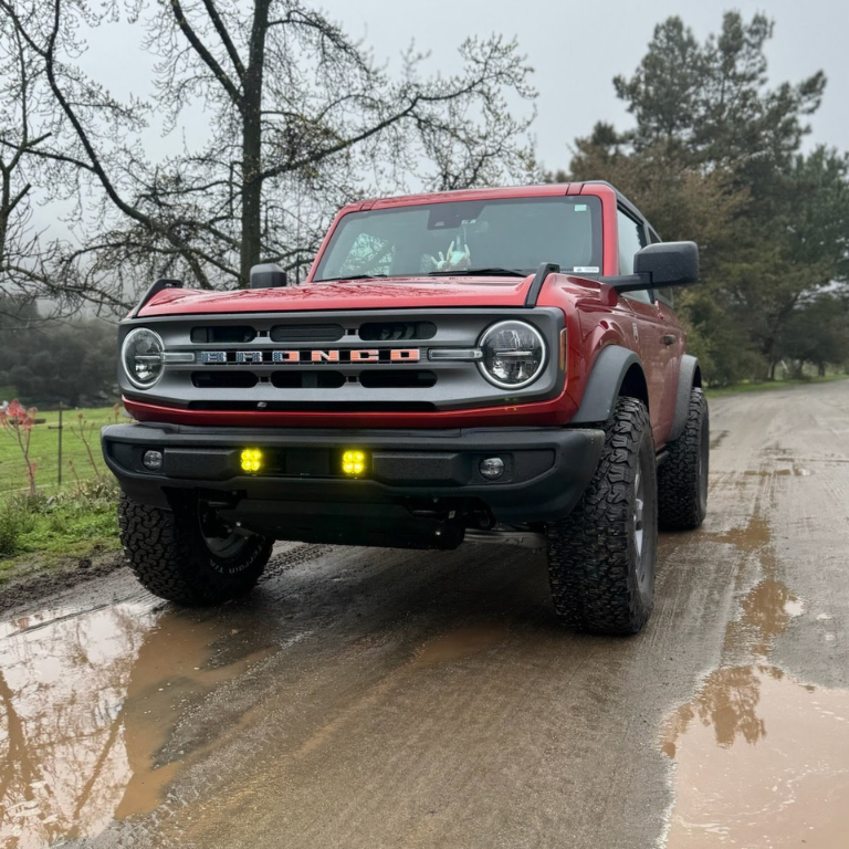 2021-2023+ Ford Bronco Stock Plastic Bumper Dual Light Mount