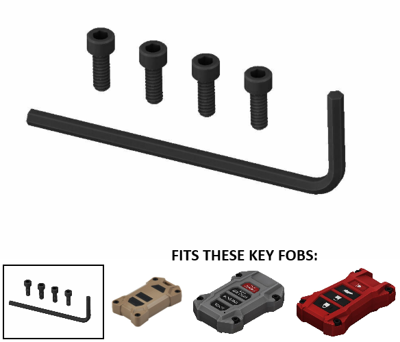Extra Key Fob Screw Set - Red Anodized Aluminum  (4-40) (Copy)