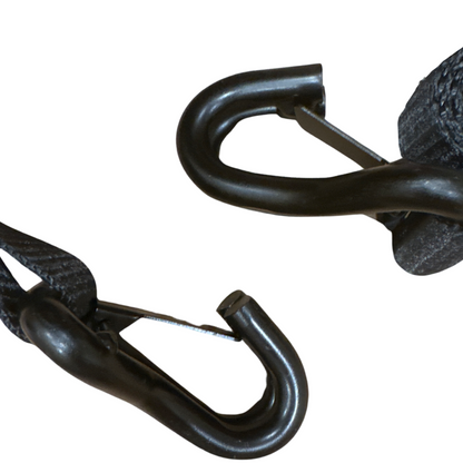2" x 10' Ratchet Tie-Down (Closed hook) and 2'' x 39'' Axle Tie-Down Set (Pack of 4) (Lifetime Warranty)