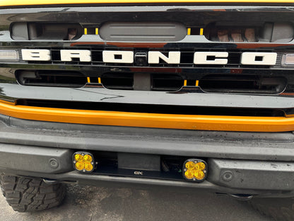 2021-2023+ Ford Bronco Stock Plastic Bumper Dual Light Mount