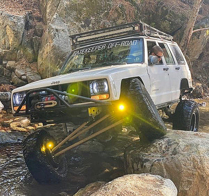 Jeep TJ XJ YJ ZJ Steerable Knuckle Pod Light Mounts (1984-2006 Wrangler/Cherokee)