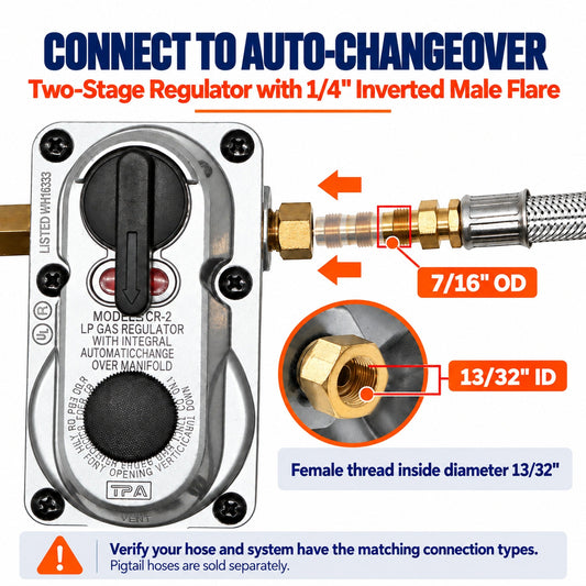 Flame King Auto Regulator with Pls Cover & Long Mount Bracket