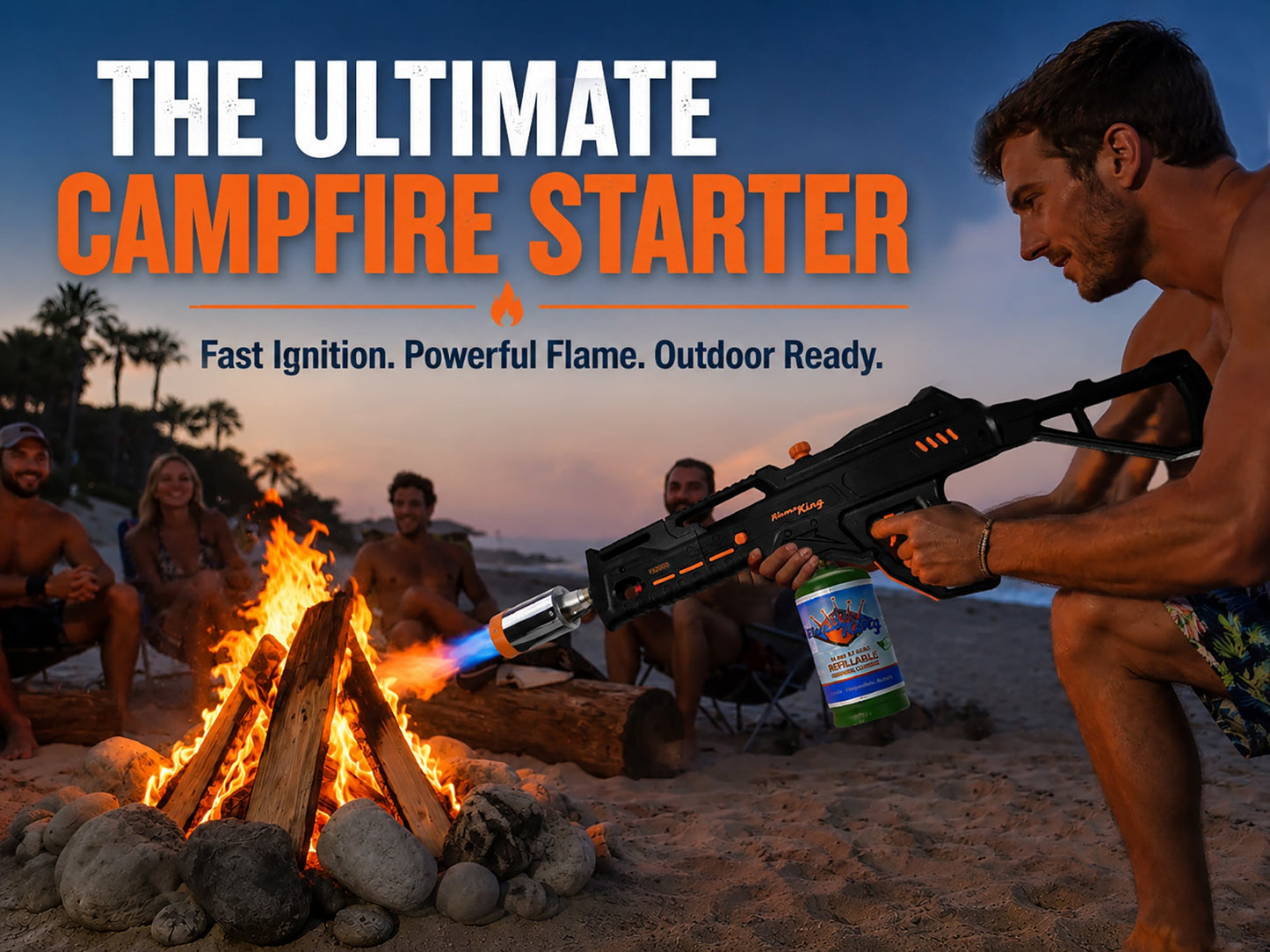 Flame King BlazeTac FK2000 Propane Torch Gun Weed Burner, Trigger Ignition