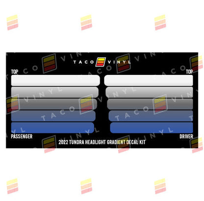 2022+ Tundra Headlight Gradient Decal Kit