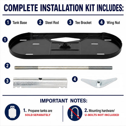 Flame King 20lb Rack for Dual Propane Tank RVs & Trailers