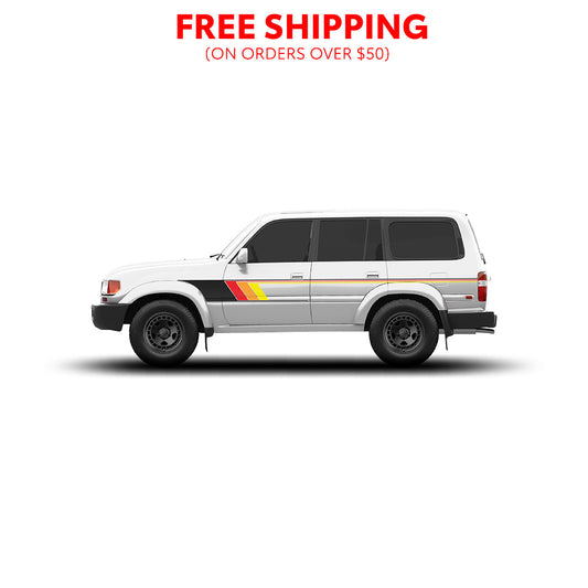80 Series Land Cruiser Checkered Stripe Kit