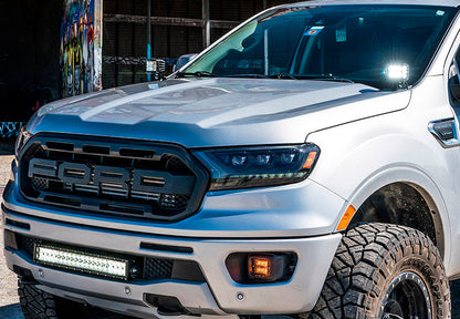 Low Profile Ditch Light Brackets Kit Fits 2019-2022 Ford Ranger