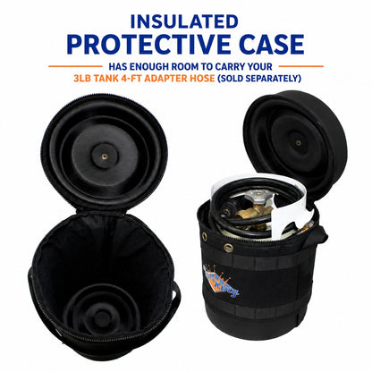 Flame King Propane Gas Hauler for 3lb (0.8gal) Propane Tank Insulated Protective Carry Case