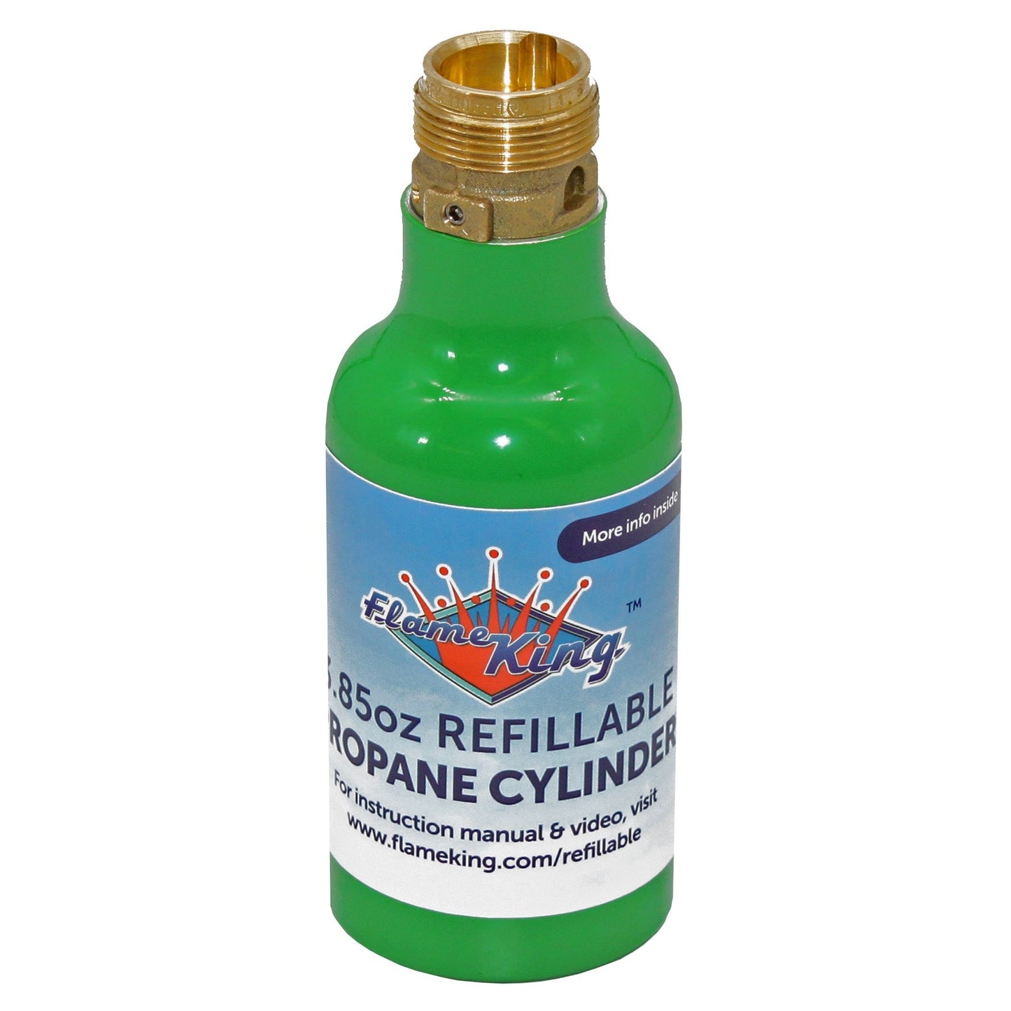 Flame King 1/4 lb Refillable Mini Propane Tank Cylinder - 2-Pack Eco Friendly Tank