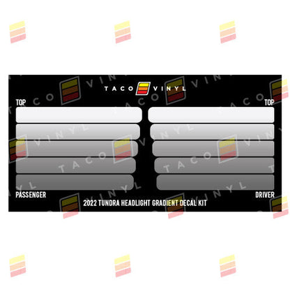 2022+ Tundra Headlight Gradient Decal Kit