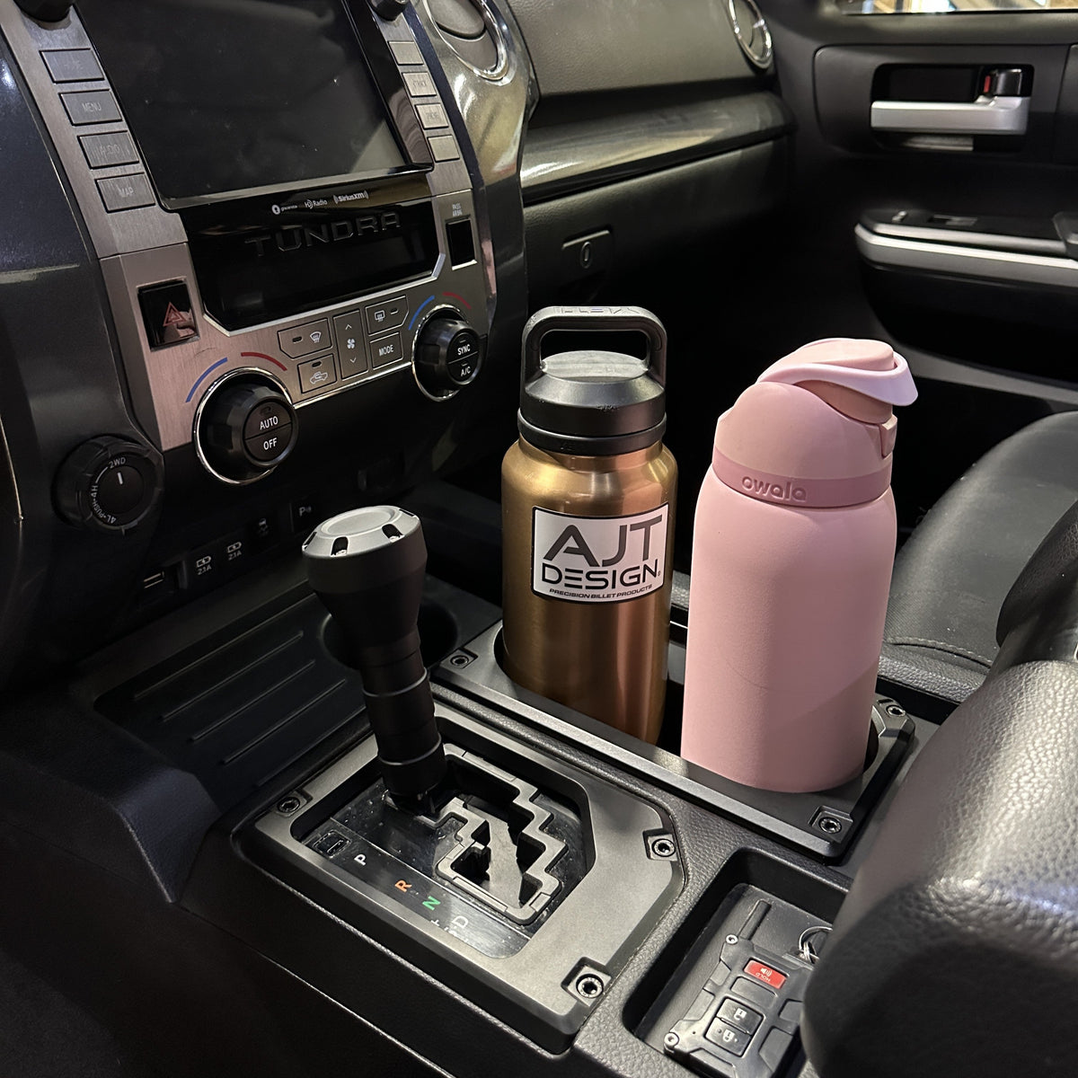 V2 Oversize Cup Holder + Shifter/Shift Gate Trim Rings (2014-2021 Tundra) - RED