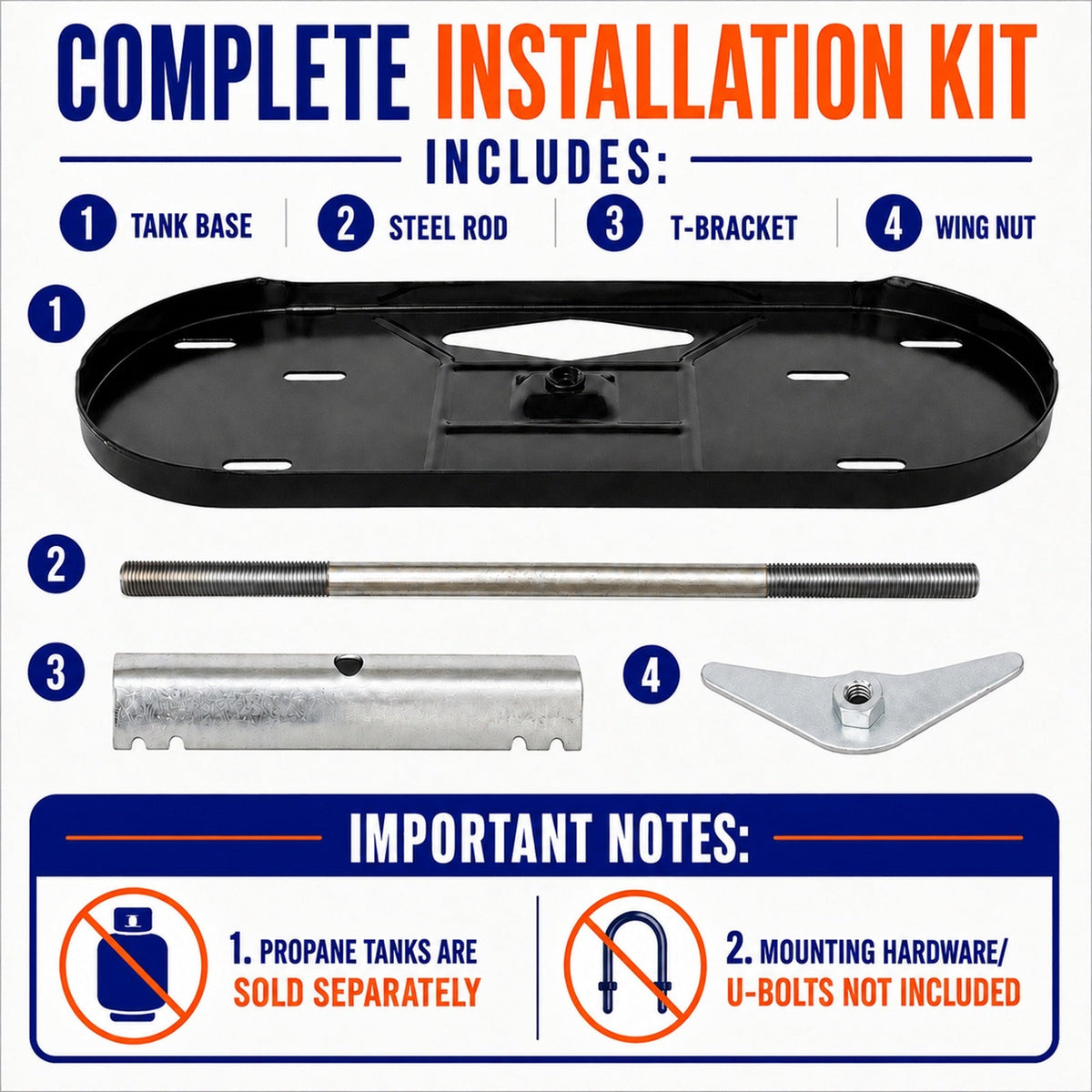 Flame King 20lb Rack for Dual Propane Tank RVs & Trailers