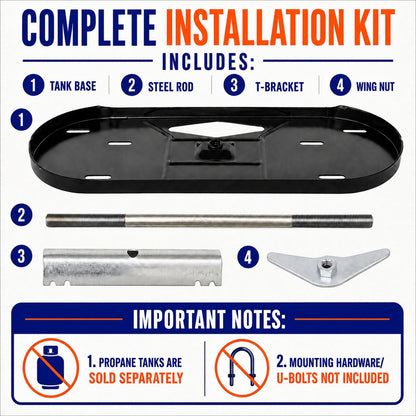 Flame King 20lb Rack for Dual Propane Tank RVs & Trailers