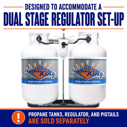 Flame King 30lb Rack for Dual Propane Tank RVs & Trailers