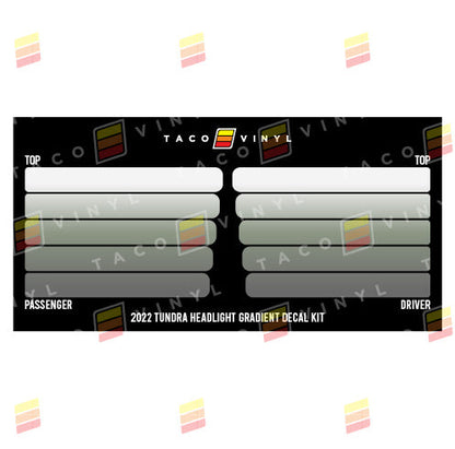2022+ Tundra Headlight Gradient Decal Kit