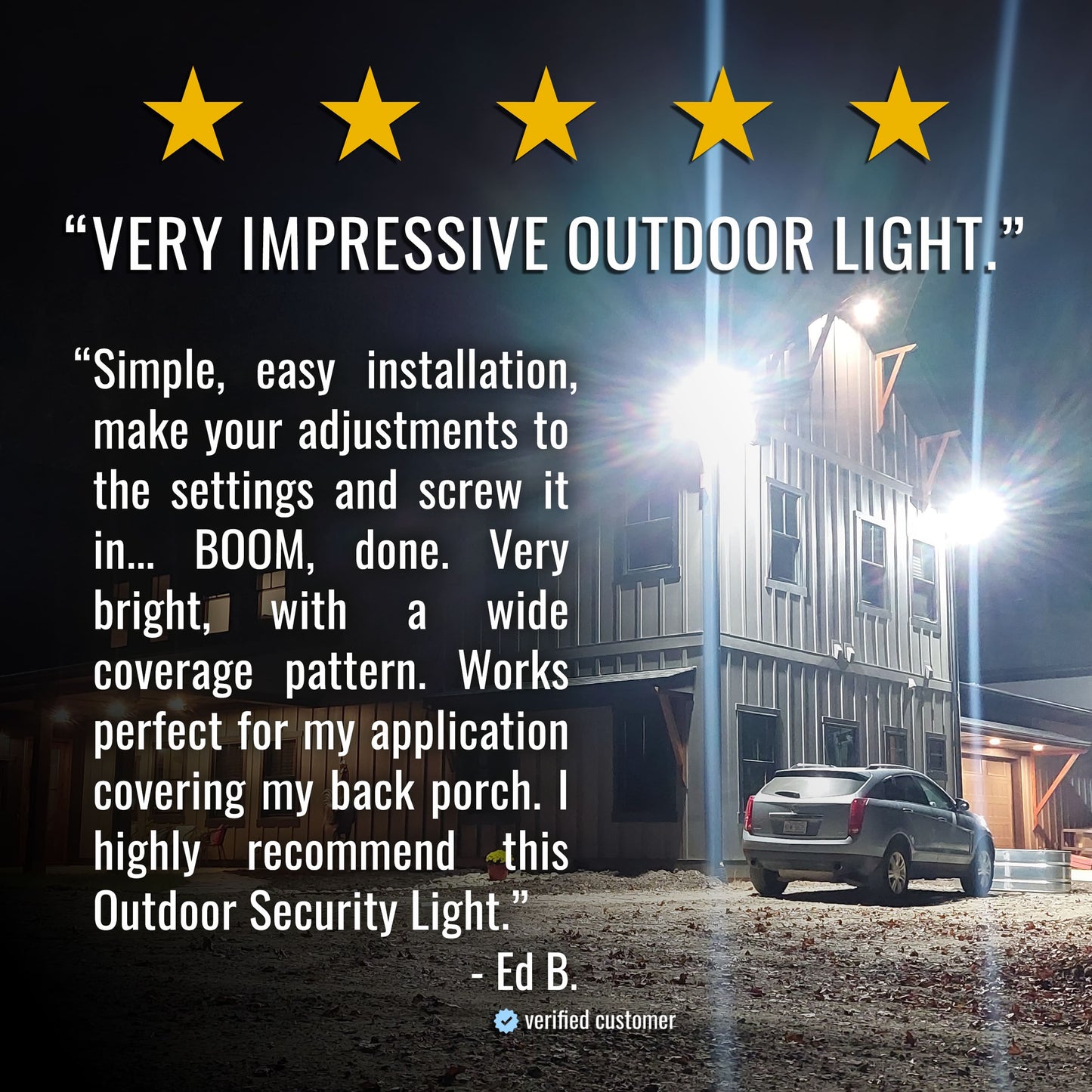 Outdoor Security Motion Yard Flood Light
