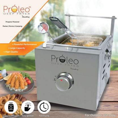 Flame King Proleo Portable Propane Deep Fryer