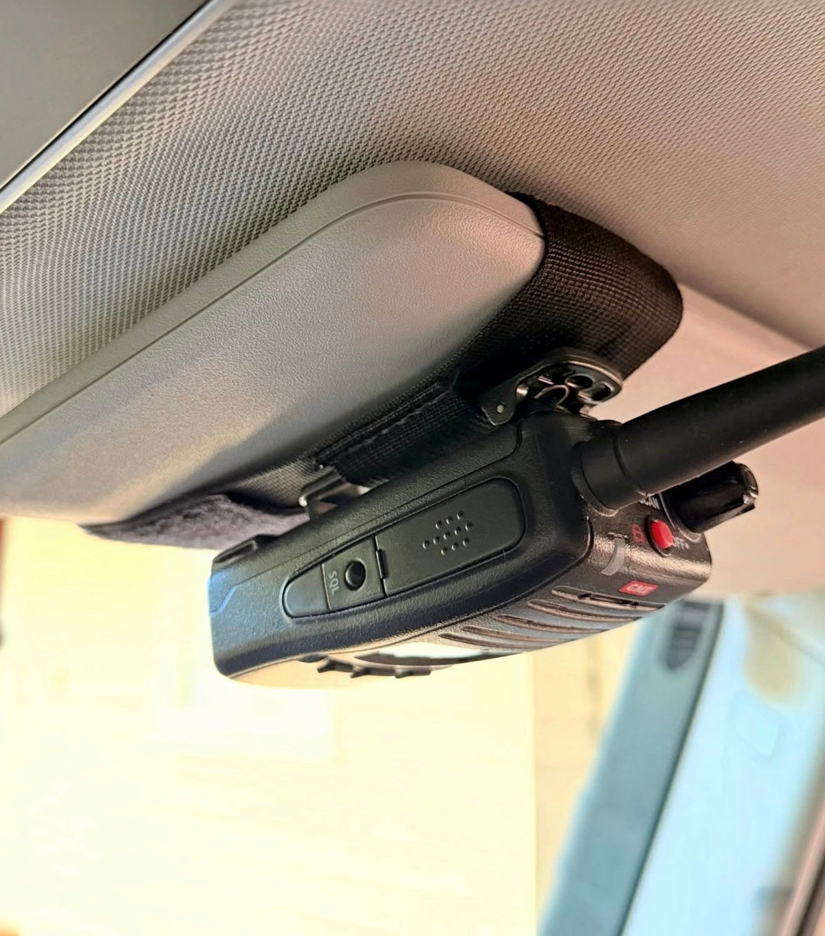 Sun Visor Radio Pouch OPEN STYLE