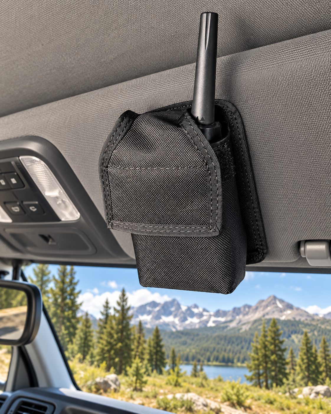 Sun Visor Radio Pouch