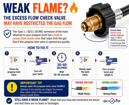 Flame King Auto Ignition Heavy Duty Propane Torch Weed Burner 340,000 BTU with Blast Trigger