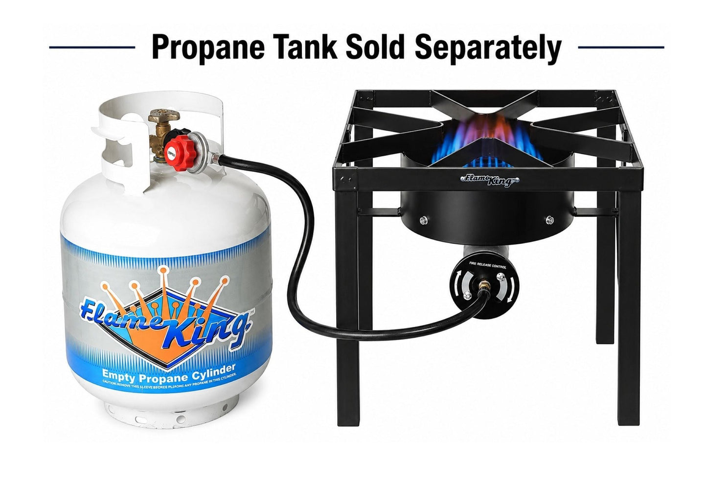 Flame King Heavy Duty 200,000 BTU Propane Gas Single Burner Cooker