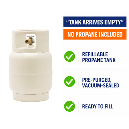 Flame King 20lb Single Spud LP Buffer Tank with Gauge