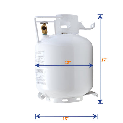 Flame King 20lb Horizontal Propane Cylinder Tank With Valve and Gauge Rv Trailer