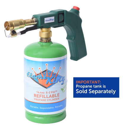 Flame King High Intensity Propane Cooking Searing Torch with Electric Start & Comfort Handle